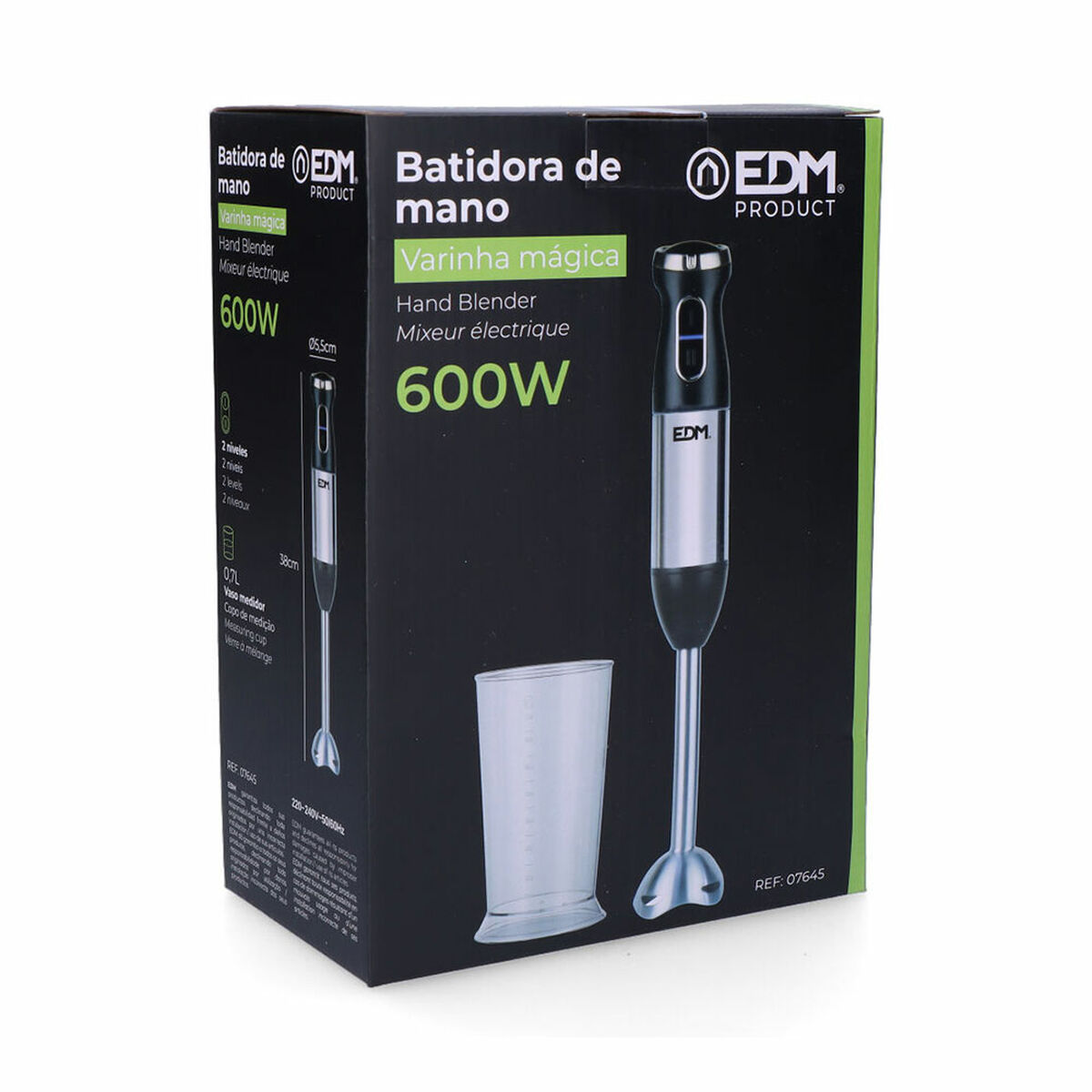Rankinis trintuvas EDM 07645 Juoda Sidabras 600 W